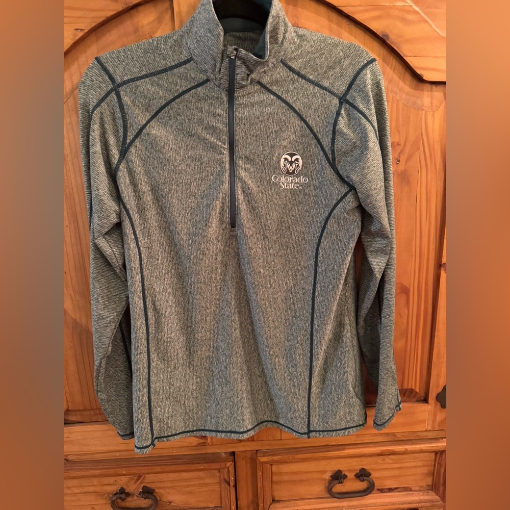 Gray / Green Colorado State Pullover